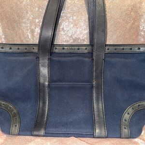 Chloe Navy and Black Tote Bag